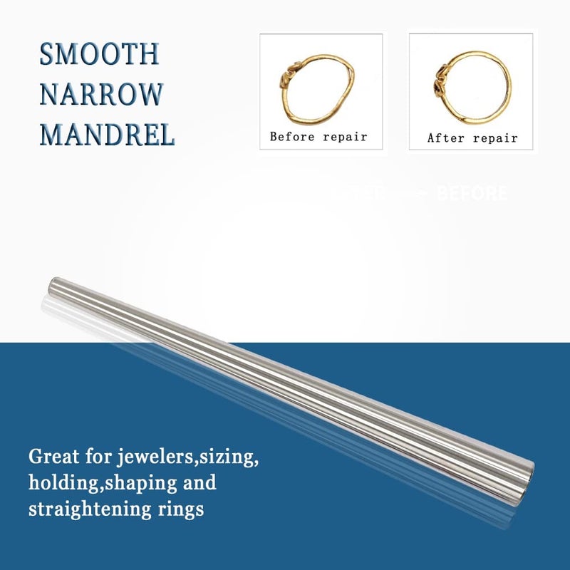 TANJIN Jewelry Rubber Hammer With Stainless Steel Ring Mandrel Sizer Set Double Face Hammer Jewelers Making Tool - Image 3